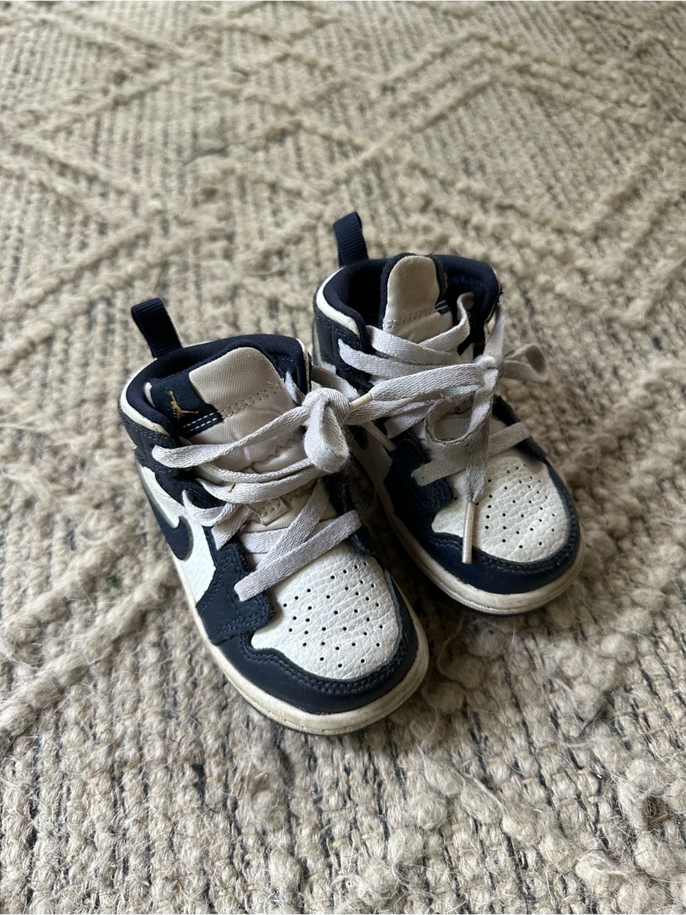 Toddler Navy White Air Jordan 1 Mid Nike Size 6